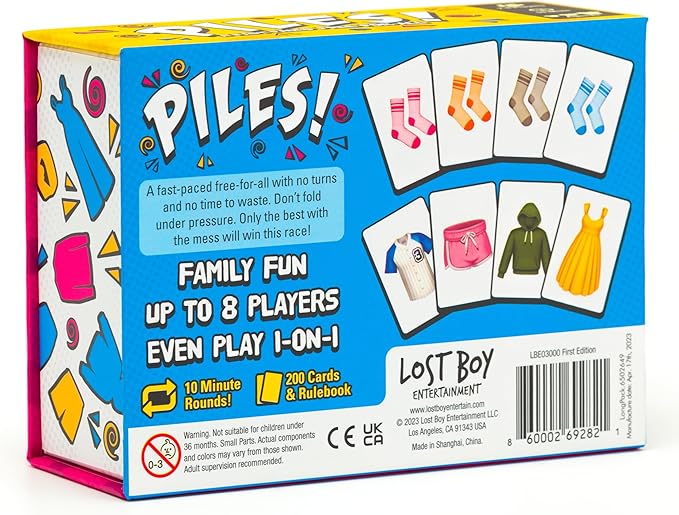 Piles ??Card Games ??Family Games ??for Kids 8 and Up ??for Adults ??Family Game Night ??Travel & Memory Game ??Party Games ??10 Mins