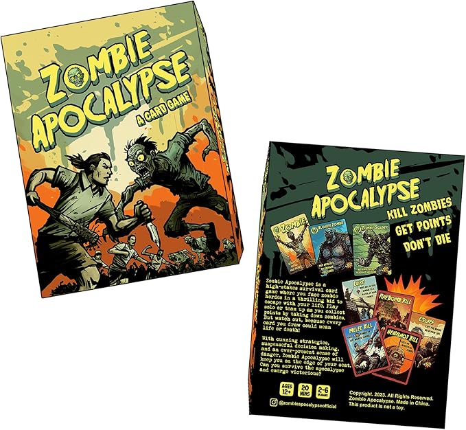MASON FORGE Zombie Apocalypse, a Card Game: high-Stakes Survival Card Game, Strategic Play, Engaging Artwork, Game Night, Easy to Learn, Quick Setup, Fun for 12+