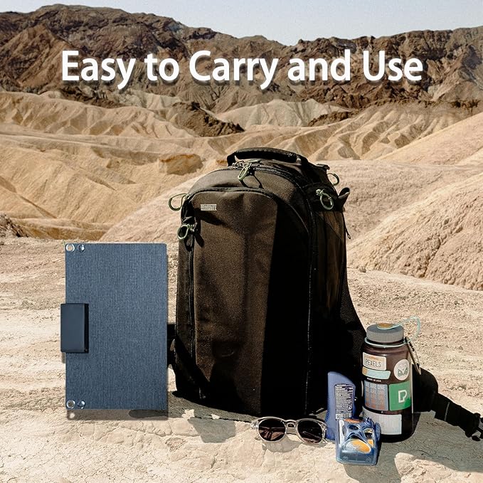 30W Portable Solar Panels 30 Watt Foldable Solar Panel Charger,IP65 Solar KIT with Type-C QC3.0/USB/DC Output(10 Connectors) 26% High Efficiency for Hiking Camping Backpacking Cell Phone Pad Tablet