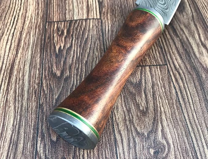 DG-28 Handmade Damascus Steel Knife ??Beautiful Rose Wood Handle