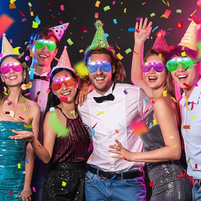 180 PCS Light Up Glasses, Glow In The Dark Party Supplies, LED Glasses, Glow Glasses, Glow In The Dark Glasses for Kids and Adults, Neon Glasses for Glow Party, Wedding, Birthday, Halloween