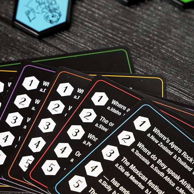 Hexaquest: The Strategic Trivia Board Game ??1500 Questions, 6 Categories, 65 Hexagon Tiles, Premium Bag ??Fun, Quick to Learn, Perfect for Game Nights, Families & Parties