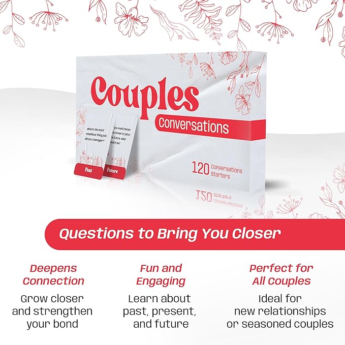 Couples Conversations Card Game ??Fun Couple Games for Date Night, Intimacy & Conversation Cards, Get to Know You, Newlywed & Married Couples, Romantic Gift, at-Home Activity with Your Partner