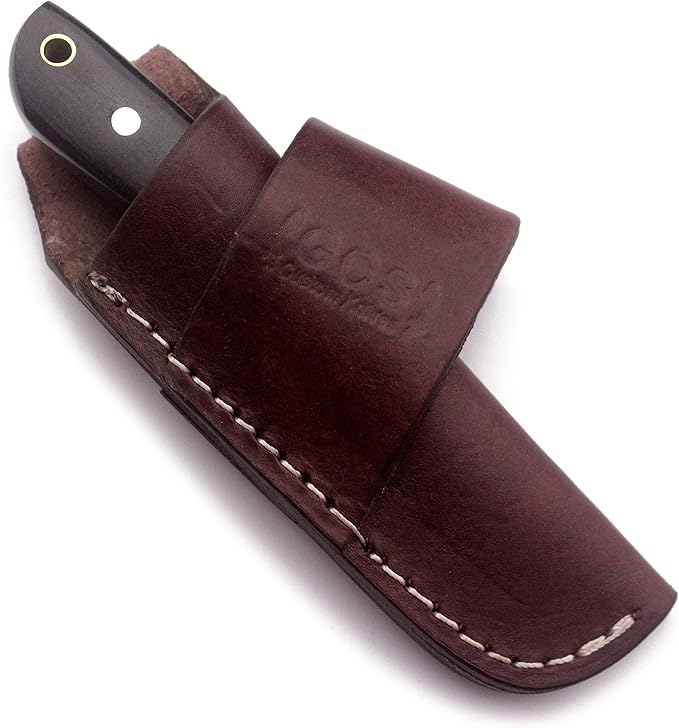 GCS Handmade D2 Tool Steel Tactical knife Hunting Knife CampKnife with leather sheath Full tang blade designed for Hunting & EDC GCS 235 (Micarta Handle)