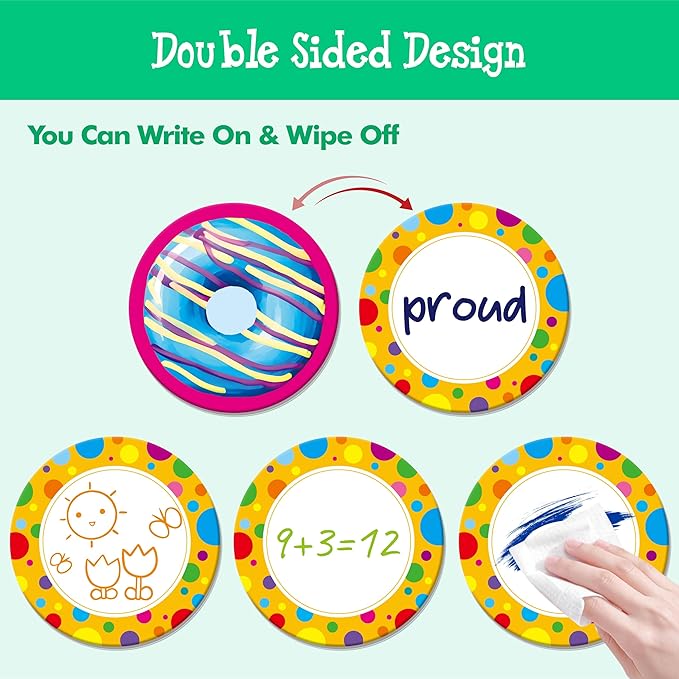 Hebayy 52 PCS Donut Matching Game, 26 Designs Dessert Cards Engaging Food Memory Game, Educational Learning Toys for Preschool 4 5 6 Years Old