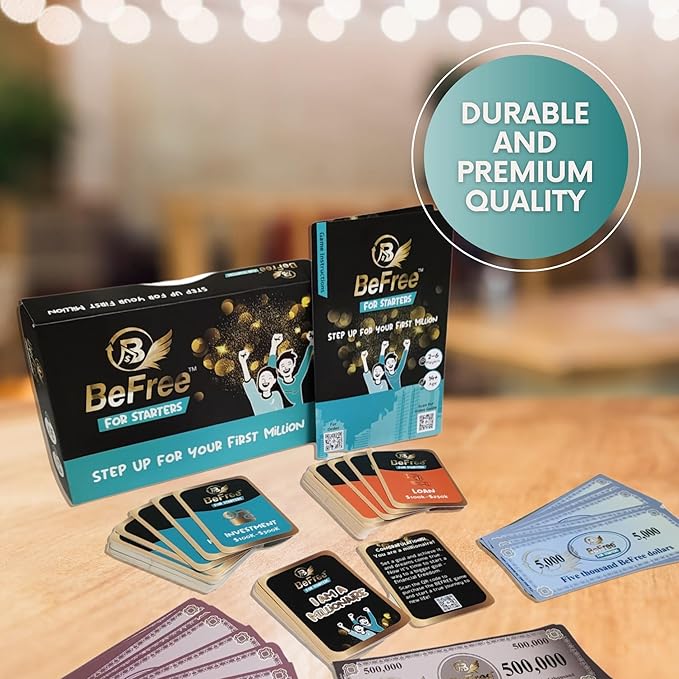 BeFree for Starters ??Financial Literacy Card Game | Learn to Earn Money, Invest & Manage Cash Flow | Educational Family Strategy Game for Teens & Adults