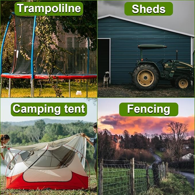 Earth Anchors for Trapping with Drive Rod Tool, 35" x 1/8" Galvanized Cable for Securing Camping