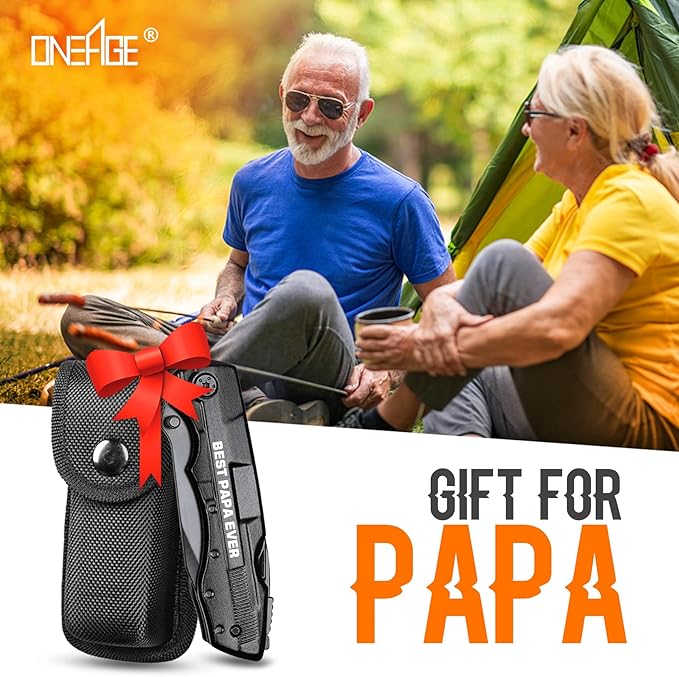 Papa Gifts, "BEST PAPA EVER"Multitool Knife, Papa Christmas Gift, Papas Fathers Day Birthday Gifts, Papa?™s Gift from Grandchildren, Present Idea for Papas, Best Papa?™s Presents