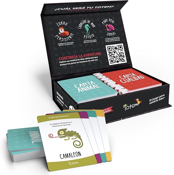 Totem Español El Juego de Sentirse Bien ??Juego de Cartas de Terapia y Team Building para Niños, Adultos y Familias, Ideal para Consejería, Mindfulness y Autoestima (Original Edition-Spanish Box)