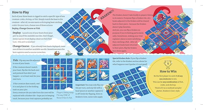 Kraken?™s Cove ??Memory & Strategy Game for Kids & Families | Quick Play Ocean Adventure Game | Ages 5+ | 1-3 Players | Under 15 Minutes