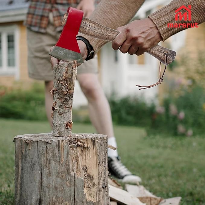 Marsrut 13'' Oak Wood Hatchet Handle Replacement ??Fits Most Camp, Broad, and Single Bit Axes ??Durable Wooden Axe Handle (1.9'' Wide)