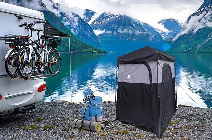 Nice C Camping Shower Tent, Instant Pop Up Privacy Changing Tent, Outdoor Shower Enclosure, Toilet Tents, Camping Bathroom, Oversize (Square ??1 Room)