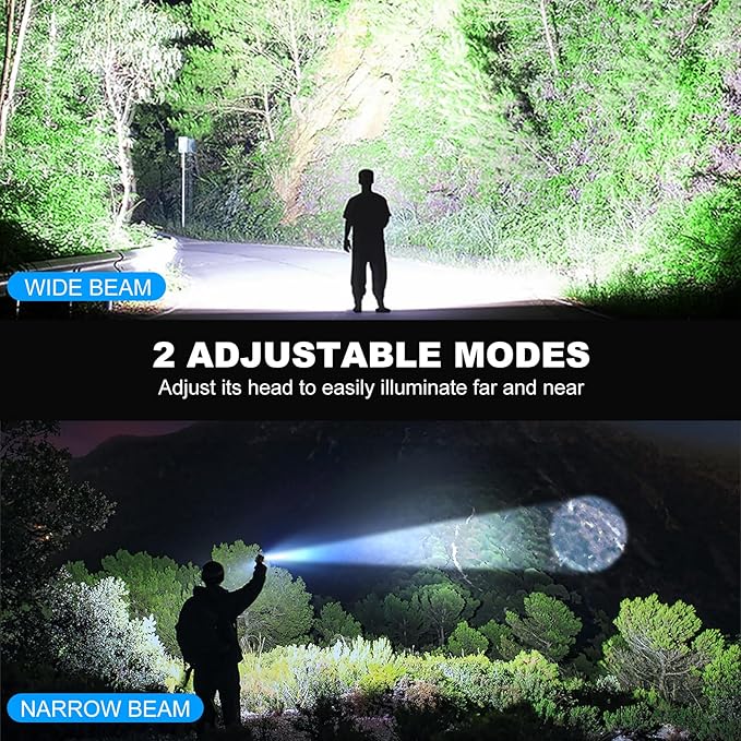 Rechargeable Led Flashlight High Lumens - 99,000lm Bright Powerful Flash Light with 5 Modes, Waterproof Handheld Linterna for Home, Camping(3 Packs)