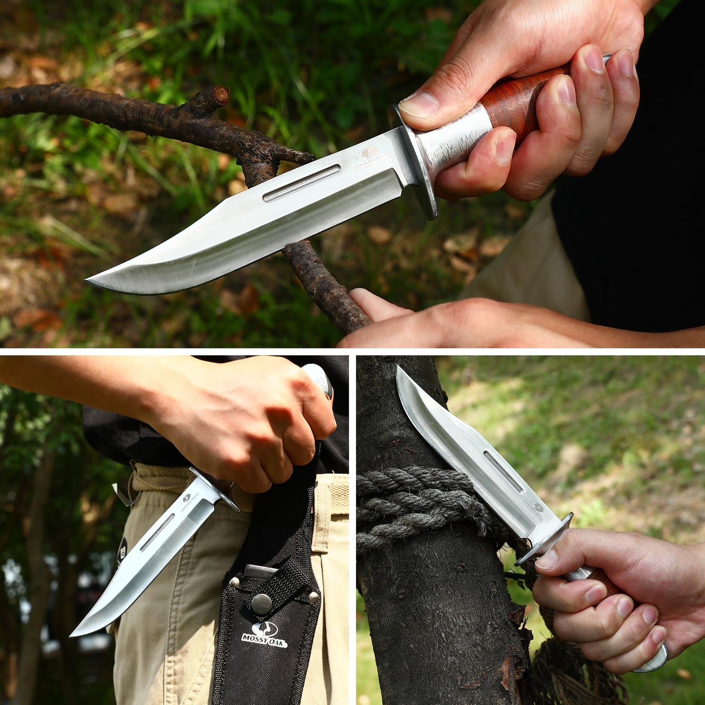 Mossy Oak 2-piece Fixed Blade Bowie Knife Set