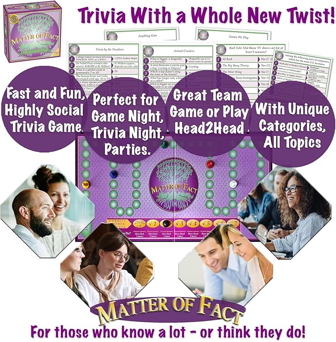 Matter of Fact ??Fast-Paced, Rapid-Fire Trivia Challenge with Quirky Categories ??Adult & Family Game Night Fun