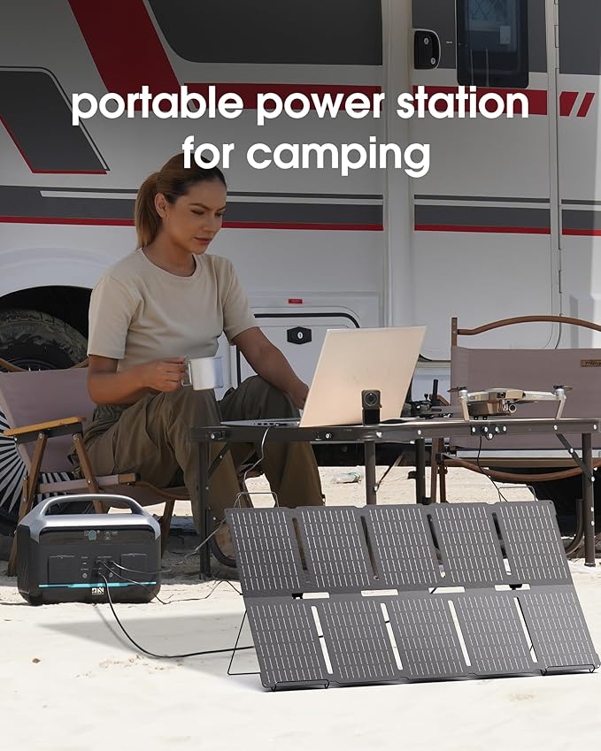 Solar Generator 600W (1200W Surge), 576Wh Portable Power Station, LiFePO4 Battery with AC Outlets, 1.5Hour Fast Charging for Home & Emergency, Hurricane, CPAP