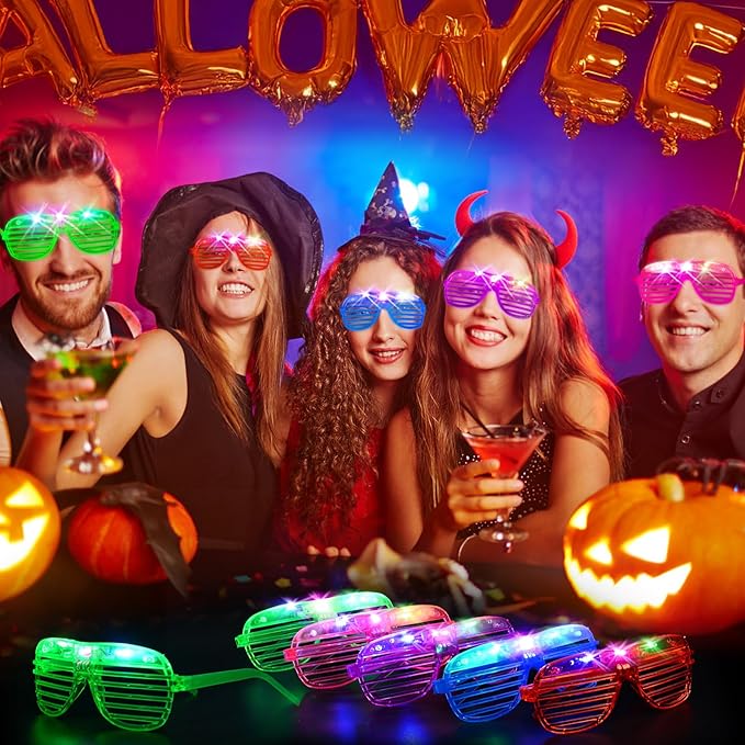180 PCS Light Up Glasses, Glow In The Dark Party Supplies, LED Glasses, Glow Glasses, Glow In The Dark Glasses for Kids and Adults, Neon Glasses for Glow Party, Wedding, Birthday, Halloween