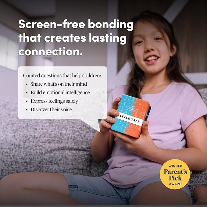 Little Talk Conversation Cards for Kids ??170 Prompts for Social Skills, Family Games, Travel & Therapy ??BestSelf Deck for Ages 4-12, ADHD Tools, Homeschool Gifts & Road Trip Activities
