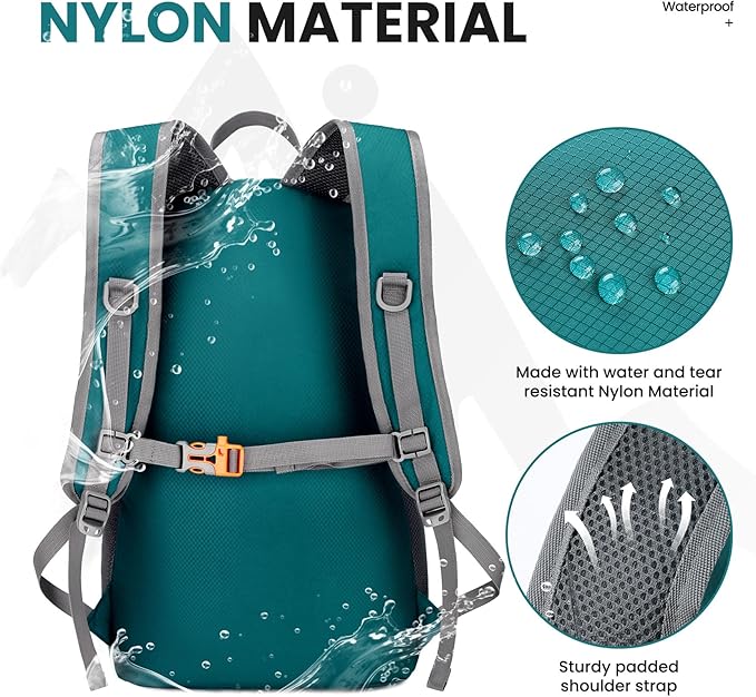 Venture Pal 35L Ultralight Lightweight Packable Foldable Travel Camping Hiking Outdoor Sports Backpack Daypack