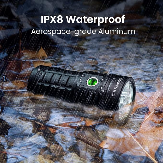 sofirn Q8 Plus Super Bright Flashlight max 16000 Lumens, Rechargeable Powerful Flashlight with High Powered 6* LED, Anduril 2 UI, Ultra-Long Runtime for Camping, Searching, Survival, Emergency