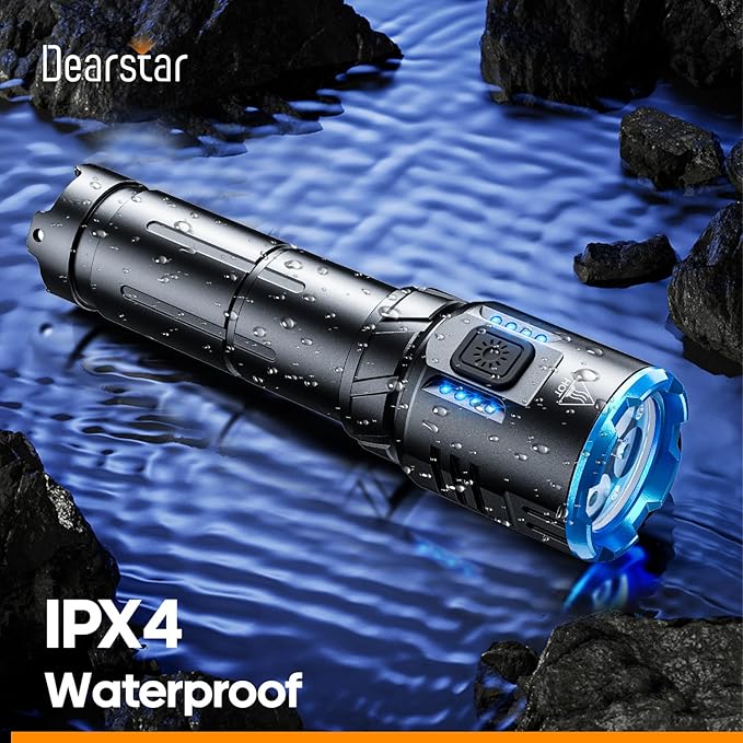 Rechargeable Flashlights Mini Tactical High Lumen, Super Bright LED Small Flashlight with Magnetic Base, High Powered Strong Flash Light, Pocket Outdoor Home Emergency Security Camping