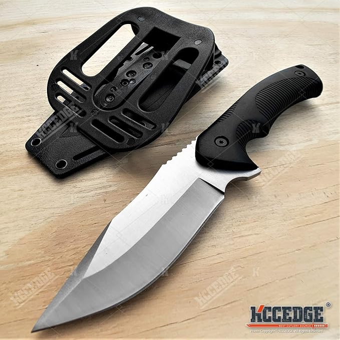 KCCEDGE BEST CUTLERY SOURCE Tactical Knife Hunting Knife Survival Knife 9" Full Tang Fixed Blade Knives Camping Accessories Camping Gear Survival Kit Survival Gear and Equipment Tactical Gear 80213