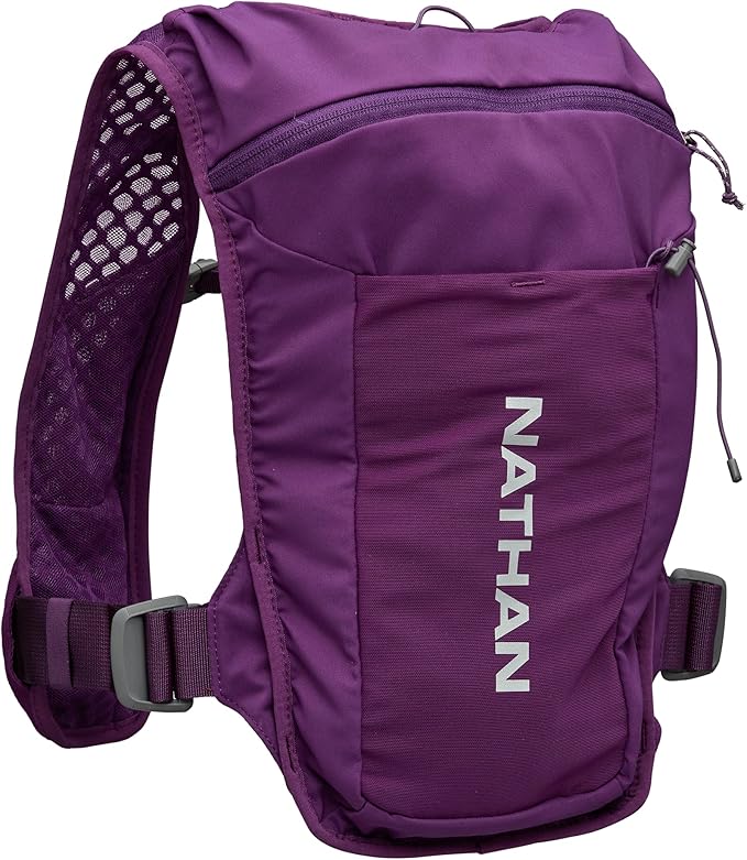 Nathan QuickStart 1.5L Hydration Pack Vest with Bladder or flasks, Storage Pockets, Breathable Moisture-Wicking Fabric, Adjustable Straps for Running, Hiking, Walking, Marathons, Obstacle Races