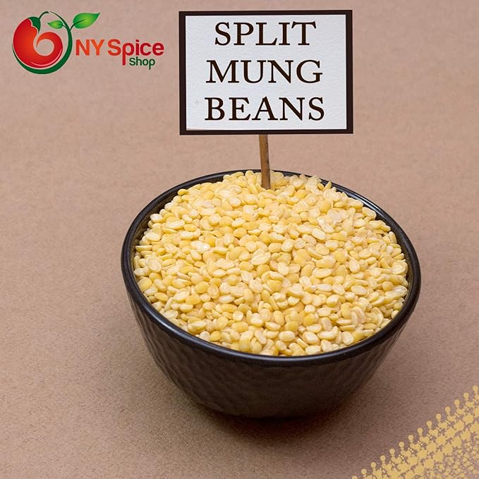 NY SPICE SHOP Split Mung Beans – 1.5 Pound Yellow Mung lentils – Split Mung Dal (without Skin) – Moong Dal Beans – Protein & Fiber Rich lentils - Best for Cooking & kitchar