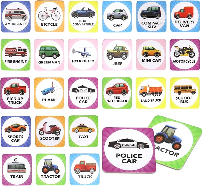 Point Games Memory Game for Kids, Matching Card Games, Flash Cards - Educational Toys - Preschool Learning - Birthday Gift for Boys & Girls Ages 3+