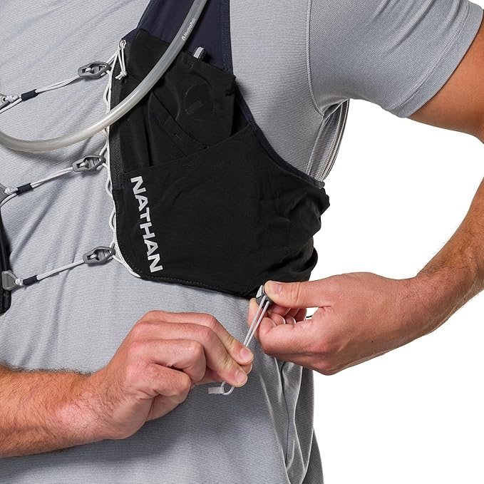 Nathan 12L Hydration Vest ??Quick-Fit Adjustments, Breathable Mesh, 1.6L Bladder, 8.8 oz, 6 Pockets, Pinnacle Pro