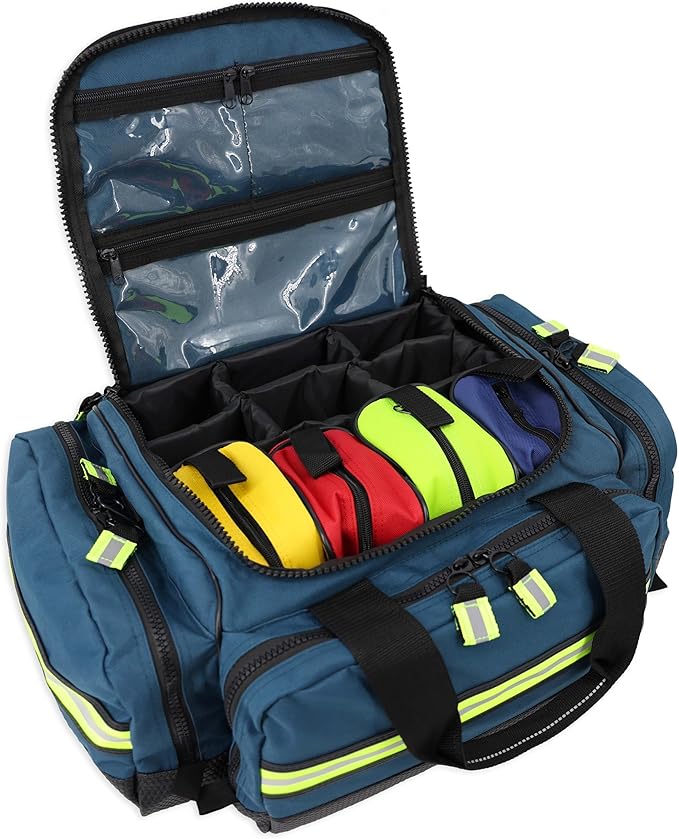 Lightning X Modular Large EMT Medic First Responder EMS Trauma Jump Bag w/Embroidered Name - Blue