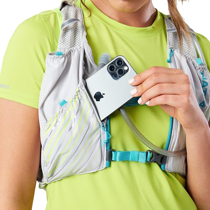 Nathan Unisex Pinnacle Race Vest w/ 12L Hydration Pack, Running Vest with Water Bladder, Hydration Vest for Running Women, Water-Resistant, Moisture Wicking