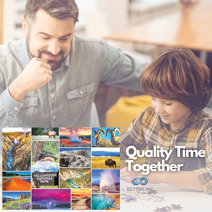 Better Me Yellowstone National Park 1000 Piece Puzzle - USA National Park Puzzle Ideal for Hikers, Travelers, Adults, Teens & Family - Great National Park Gifts