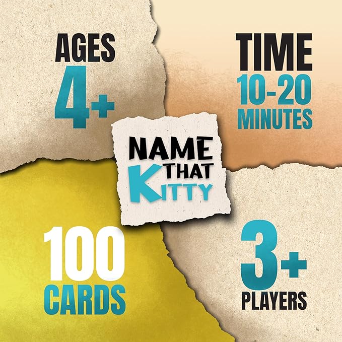 Name That Kitty - Cat Card Game for Kids 8-12 is Great for Cat Crafts, Cat Games, and Cat Memory Fans! Fun for Families, 9-Year-Old Girl Gifts, Cat Toys for Kids, or Cat-Themed Toys for Girls 6-8