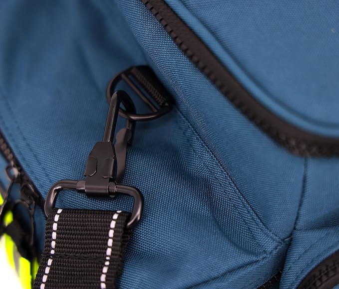 Lightning X Products Lightning X Mid-Sized First Responder EMT Bag | LXMB25 Fully Stocked w/ 240+ Aid, EMS & Trauma Supplies - Blue
