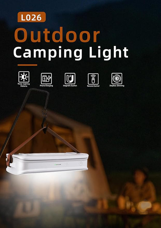 Portable 1500LM LED Camping Lantern,10000mAh Rechargeable Battery, 3 Light Modes,Brackets,Magnetic Suction Design,Flashlight,IPX4 Waterproof Tent Light for Camping,Hiking,Power Outages,Emergency