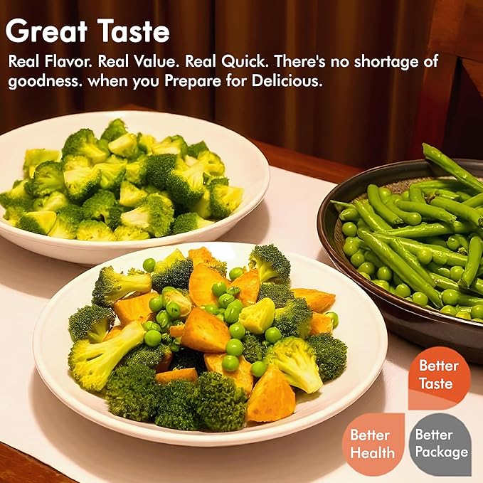 NuManna Freeze-Dried Vegetables Bucket | 100 Servings Contains Peas, Green Beans & Broccoli | Non-GMO, No Preservatives, No MSG Camping and Emergency Veggie Meal Survival Food with 25 Years Shelf Life