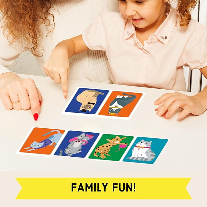 Mudpuppy Old Meow! – Feline Version of Classic Kids Old Maid Card Game with Cute Illustrations of Cats for Children Ages 4 and Up, 2-4 Players