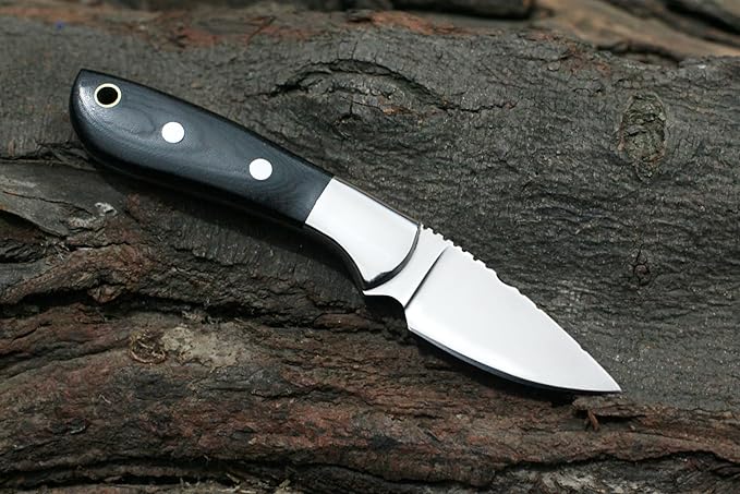 GCS Handmade D2 Tool Steel Tactical knife Hunting Knife CampKnife with leather sheath Full tang blade designed for Hunting & EDC GCS 235 (Micarta Handle)