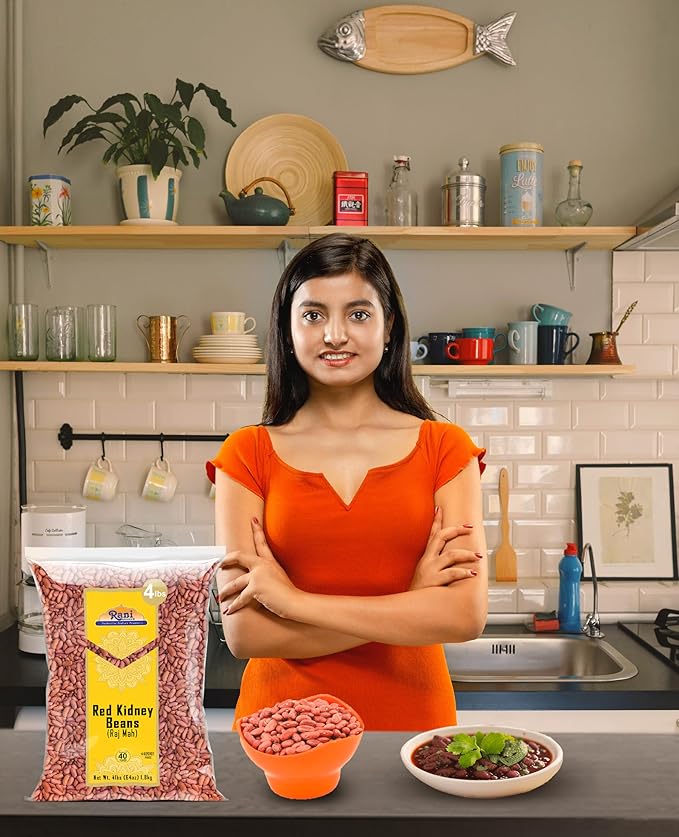 Rani Red Kidney Beans, Light 64oz (4lbs) 1.81kg ~ Pack of 2~128oz (8lbs) 3.63kg Total ~ All Natural | Vegan | Gluten Friendly | NON-GMO | Kosher | Raj Mah
