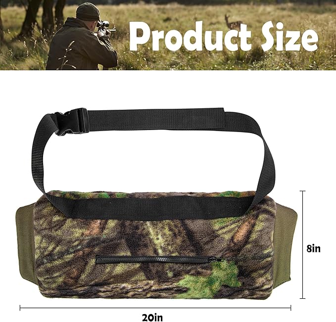 RunNico Camo Hand Muff Warmer - Unisex Camo Hunting Hand Muff - Camouflage Hunting Waist Pouch for Camping, Hiking, Football, Golf Activities