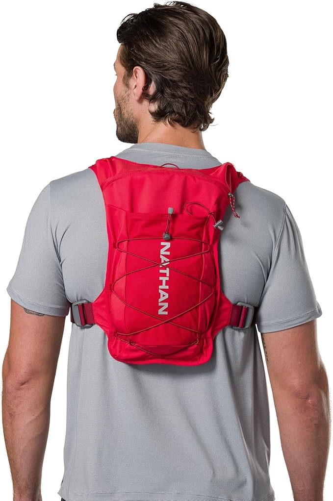 Nathan QuickStart 1.5L Hydration Pack Vest with Bladder or flasks, Storage Pockets, Breathable Moisture-Wicking Fabric, Adjustable Straps for Running, Hiking, Walking, Marathons, Obstacle Races