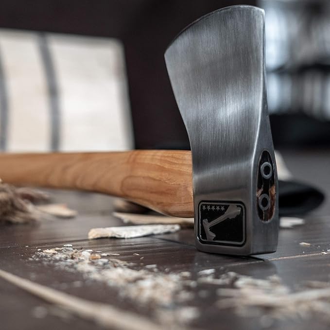The Ace of Spades (3rd Generation): World Axe Throwing League Premium Competition Throwing Axe with Throwing Hatchet Nylon Sheath and Hickory Wooden Handle (Patented Design)