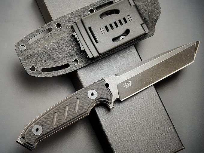 Eafengrow EF129 Fixed Blade Knife, DC53 Steel Tanto Blade,G10 Handle Full Tang Fixed Knifes Straight Knife for Camping Hunting Adventure Survival and EDC Tool