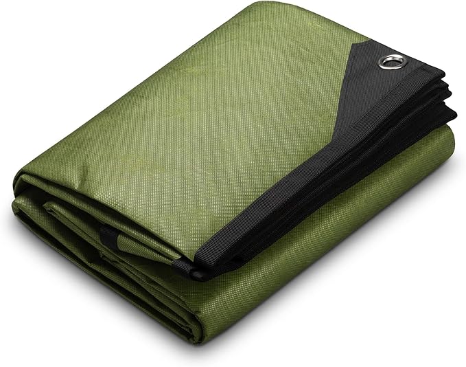 Arcturus XL Heavy Duty Survival Blanket ??Insulated Reflective Thermal Camping Tarp - 8.5 FT x 12 FT (Olive Green)