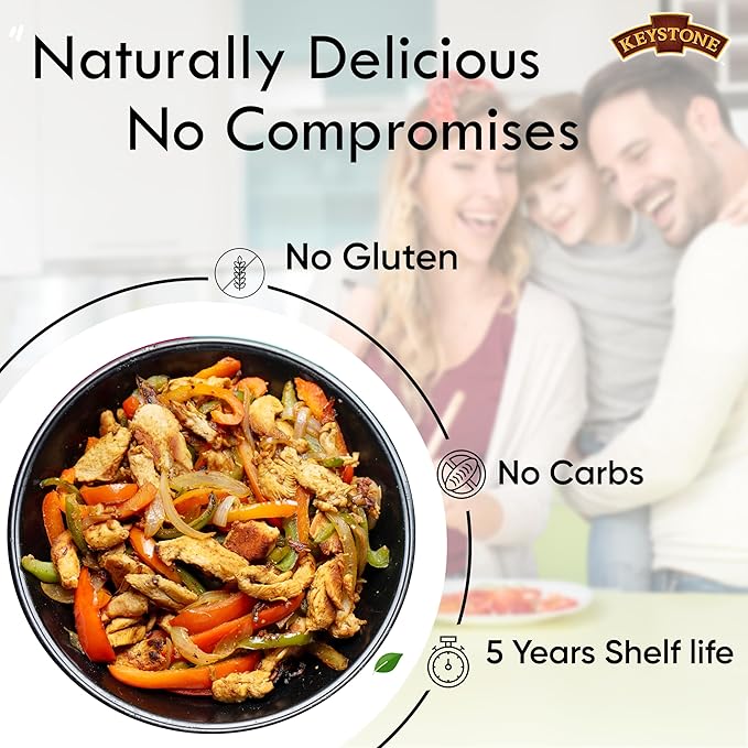 Keystone All Natural Canned Chicken 14.5 Oz Fully Cooked | No Water Added | Ready to Meat | Quick Meals Emergency Survival Food Canned Meat Pack of 1