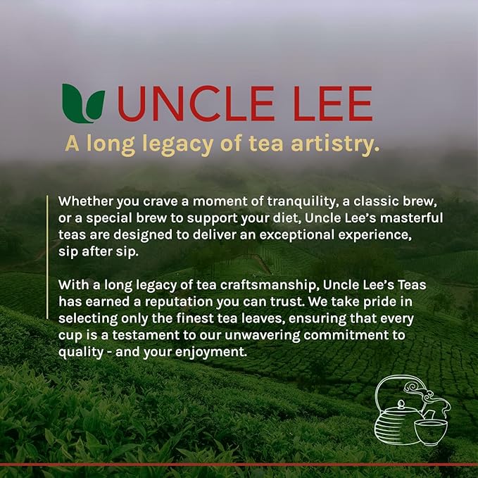 Uncle Lee's Organic Black and Green Tea Variety 2-Pack ??Premium Organic Tea, Antioxidant-Rich, Bold and Refreshing, Delicious Hot or Iced, 100 Count Ea