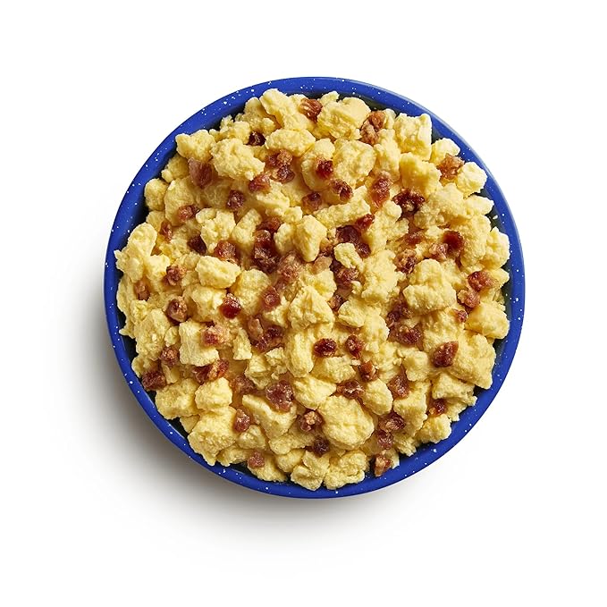 Mountain House Freeze Dried Scrambled Eggs with Uncured Bacon #10 Can ??9 Servings per Can ??Gluten-Free ??30-Year Shelf Life ??Emergency, Survival, Camping, Hunting & Backpacking Canned Food ??Pack of 6