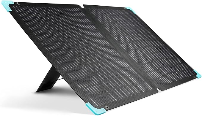Renogy 120 watt Portable Solar Panel for Power Station, 12v Foldable Solar Panel for Camping RV of 23.5% Efficiency Mono Solar Module, with IP67 etfe Lamination, Adjustable Kickstand for Off Grid