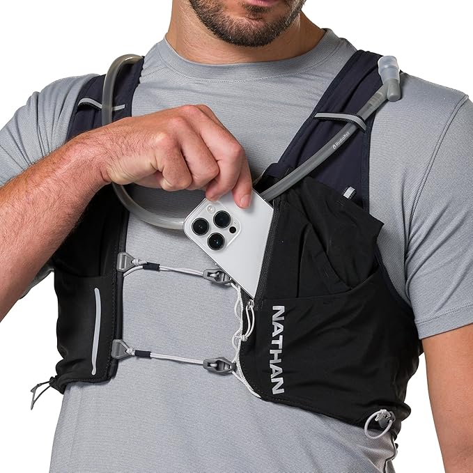 Nathan 12L Hydration Vest ??Quick-Fit Adjustments, Breathable Mesh, 1.6L Bladder, 8.8 oz, 6 Pockets, Pinnacle Pro